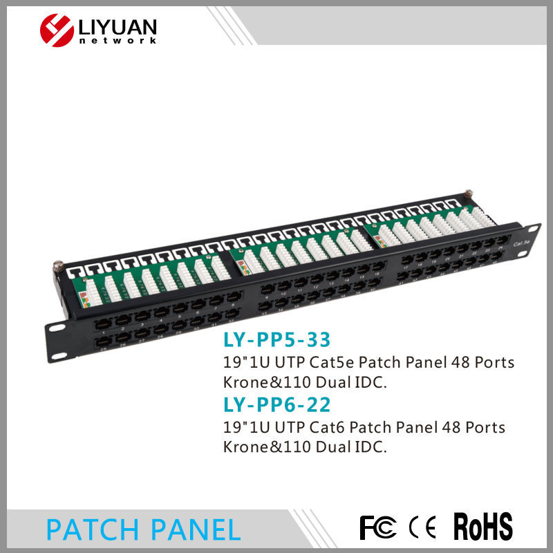 Ly-pp5-33/ly-pp6-224819インチポートrj45cat5ecat6パッチパネル仕入れ・メーカー・工場
