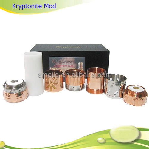Top mech mod copper Kryptonite 26650 mod mechanical mod ecig 26650 rda