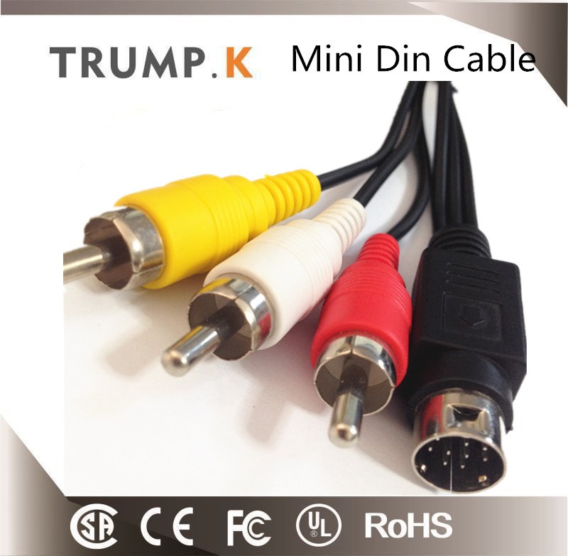 Male To Male S Video Mini Din 9 Pin To 3 Rca Video Cable Buy Mini