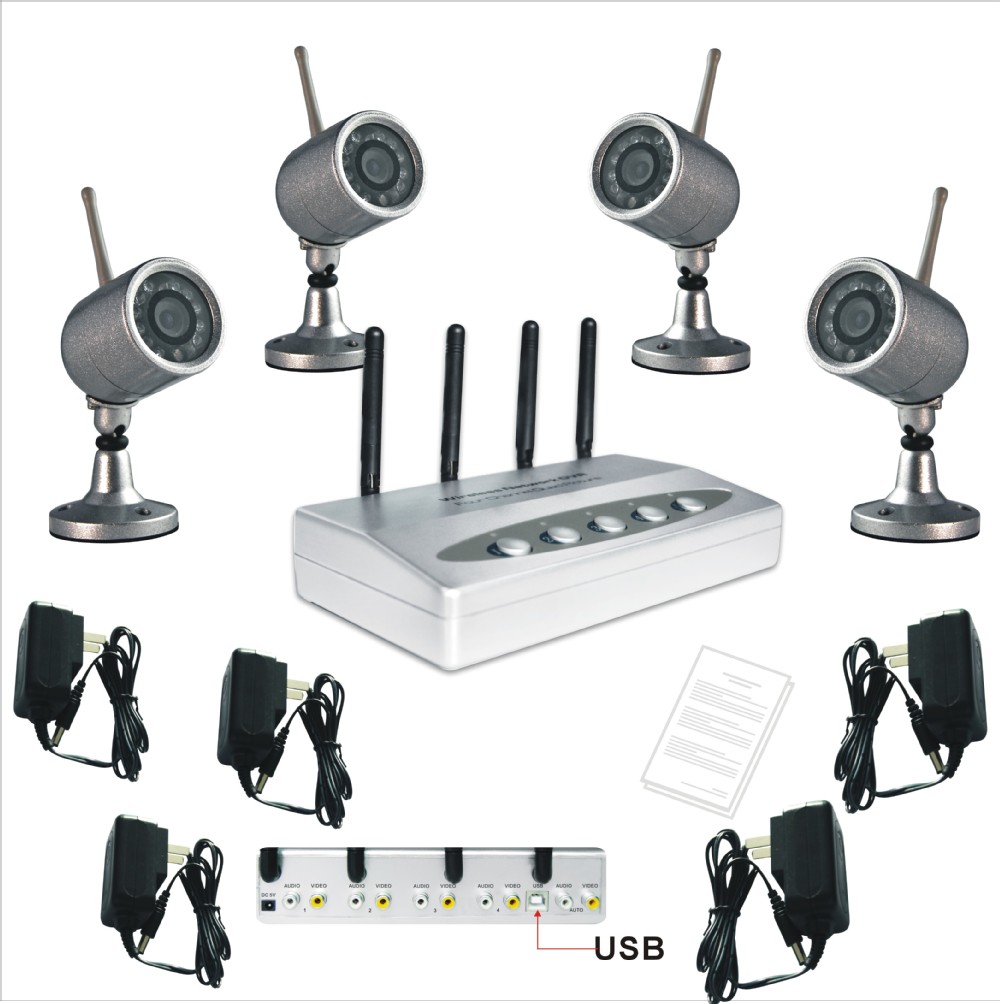 2.4ghz Hd Network Usb Dvr Wireless Security Cctv Camera Kit Buy Cctv