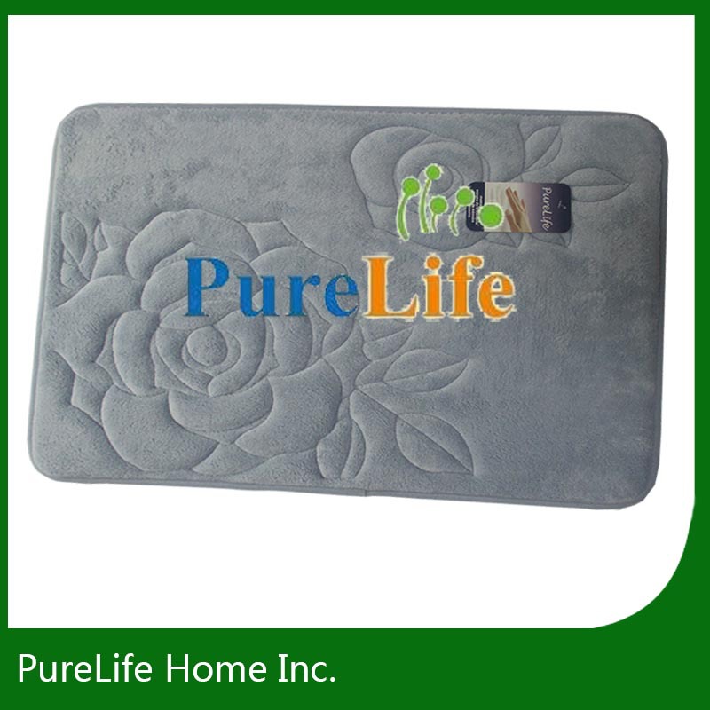 新しいデザインpurelife花が付いている用カーペットの入り口のドアのフリース生地のためのゴム製のフロアマット問屋・仕入れ・卸・卸売り
