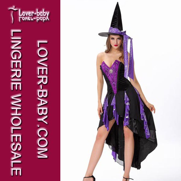 Deluxe Bewitching Spider Lace Tulle Adult Purple Fairy Hallween Costume L15110 (1).jpg