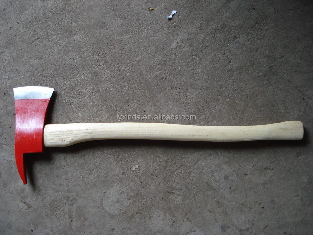wooden handle firefighter axe for fire fighting