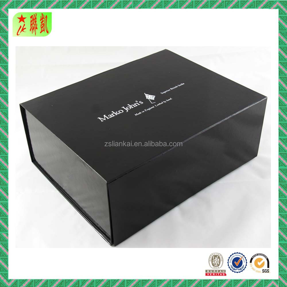 rigid magnetic paper gift box with company logo