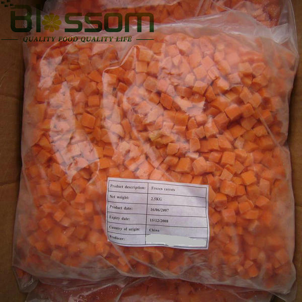IQF carrot diced frozen carrot frozen mixed vegetable