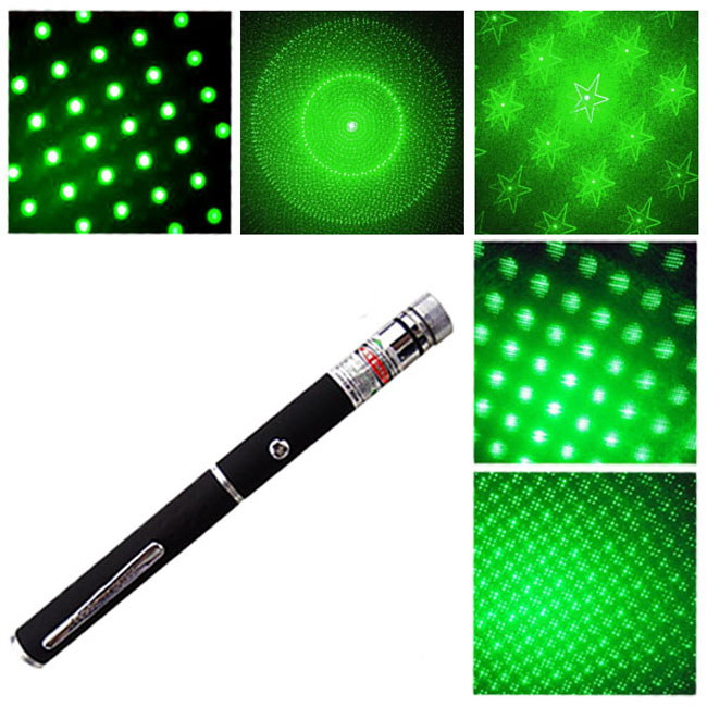 Free Shipping 1PCS Powerful Green 5in1 Laser Pointer Pen Beam Light 5mW Pro...
