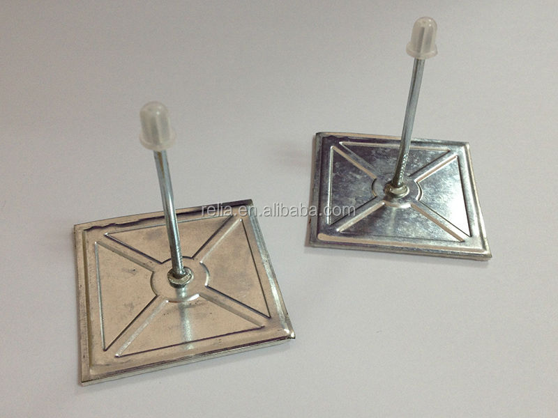Self Adhesive Insulation Pins Stainless Steel Perforated Base