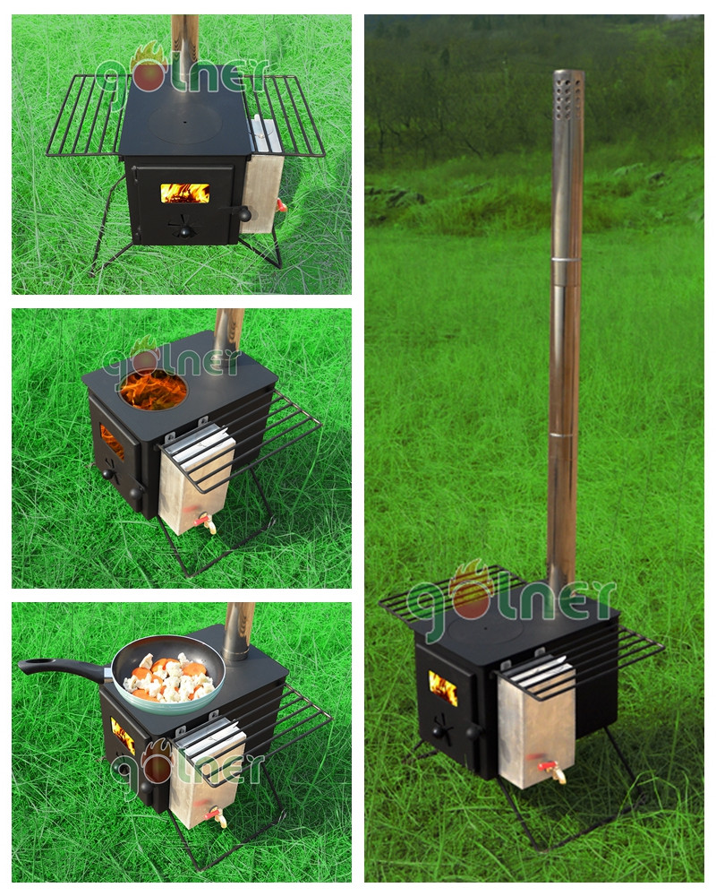 C 11 Steel Wood Stove Wood Burning Camping Stove Portable Cooking