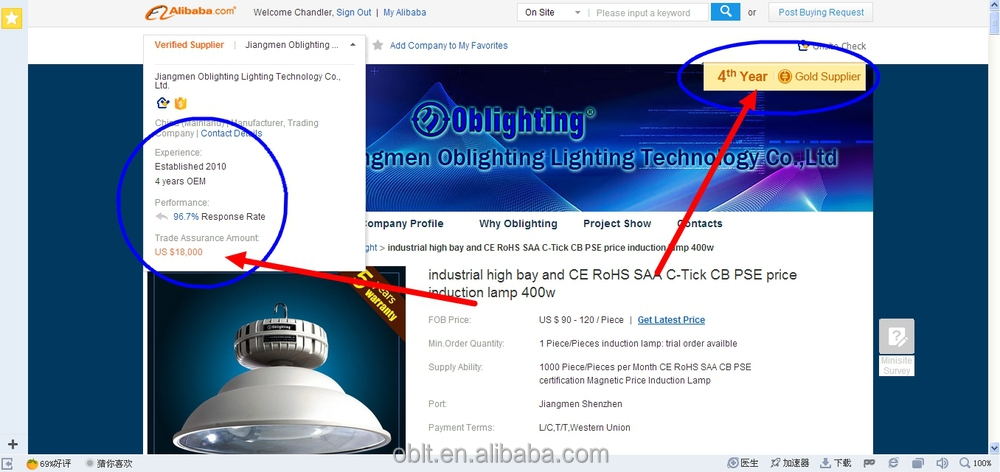 40w80w120w150w200w250w300we40周波数磁気低価格の誘導灯を置き換えるためにmhlおよびhps仕入れ・メーカー・工場