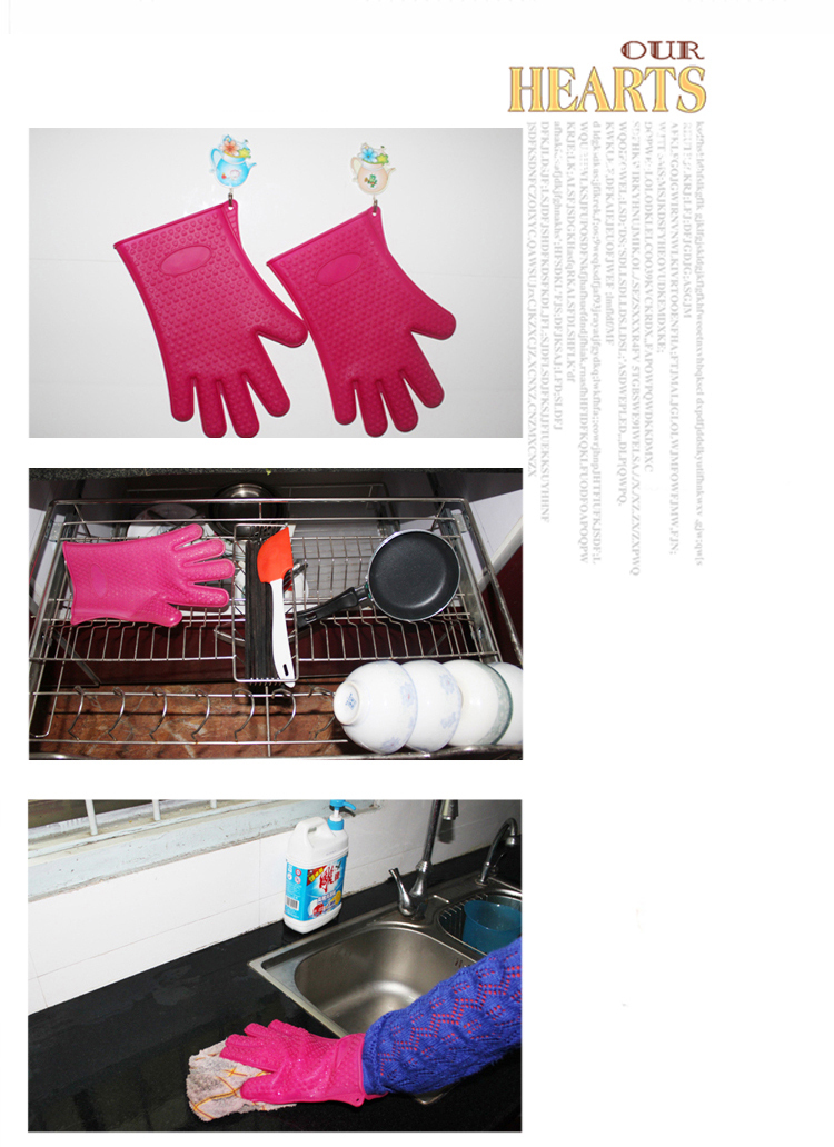 のノンスティックシリコン手袋/シリコーンオーブンミットオーブン用調理/パン屋のためのシリコンベーキンググローブ問屋・仕入れ・卸・卸売り