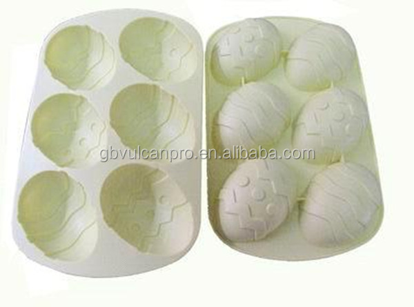 Happy Holiday Easter Egg Shaped Silicone Cake Mould