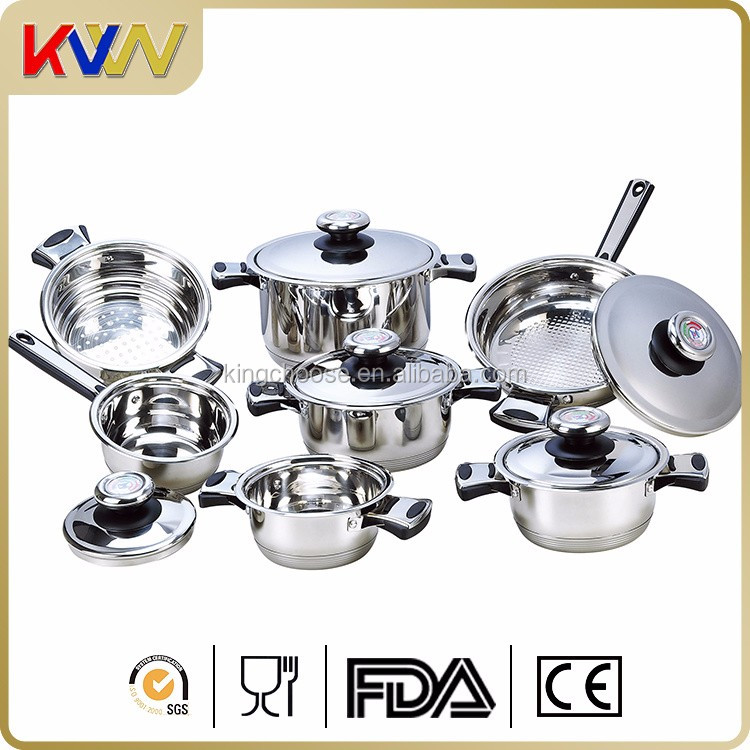 16 Piece German Designed Stainless Steel Cookware Set (USD 114.00) - Web9  Shop