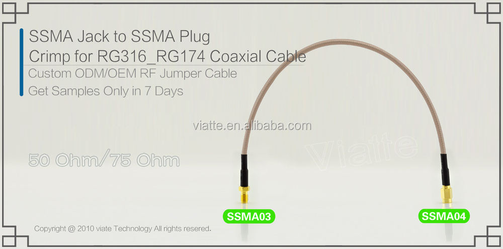 Ssmajack/ssmaメスプラグ/rg316_rg174オス圧着用同軸ケーブルのコネクター仕入れ・メーカー・工場