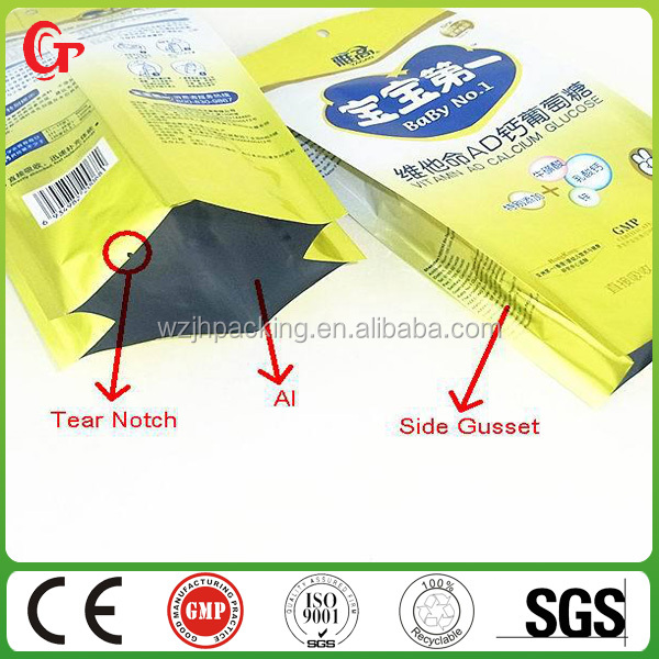 Custom printed custom printed aluminum foil vacuum seal tea bag with gusset