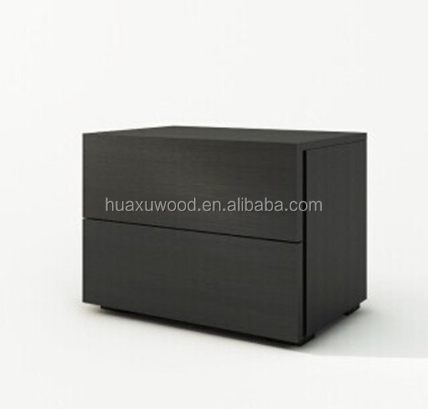 Hx Mz835 China Supplier Two Drawer Black Color Cheap Nightstands