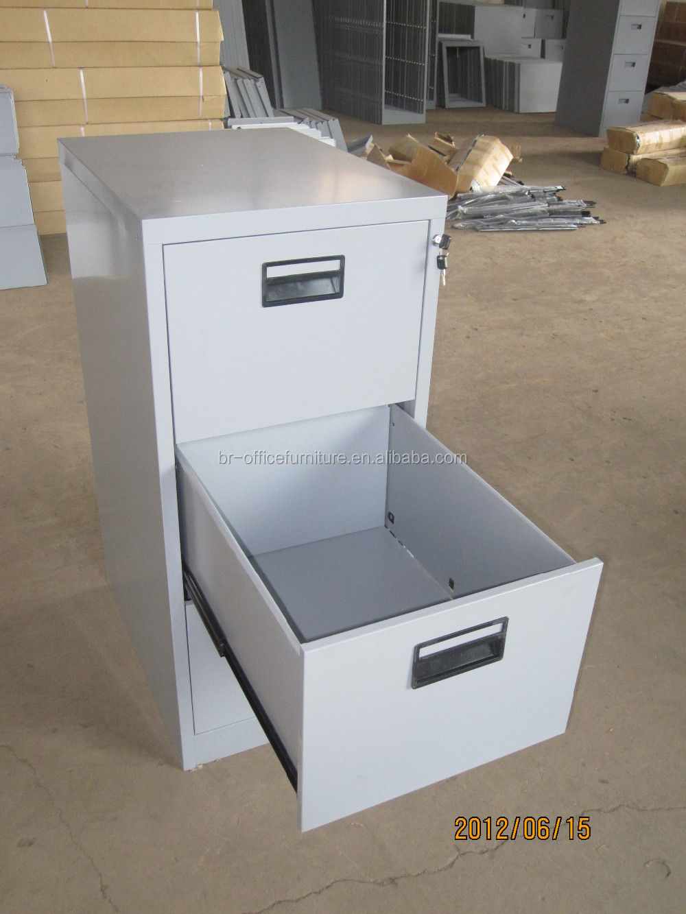 カラフル な垂直kd金属3引き出し キャビネット/スチール家具オフィス ファイル キャビネット仕入れ・メーカー・工場