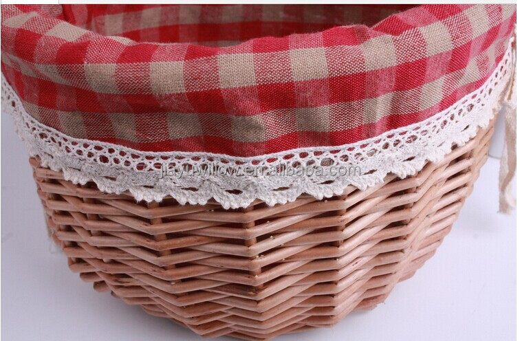 handmade red color easter egg basket