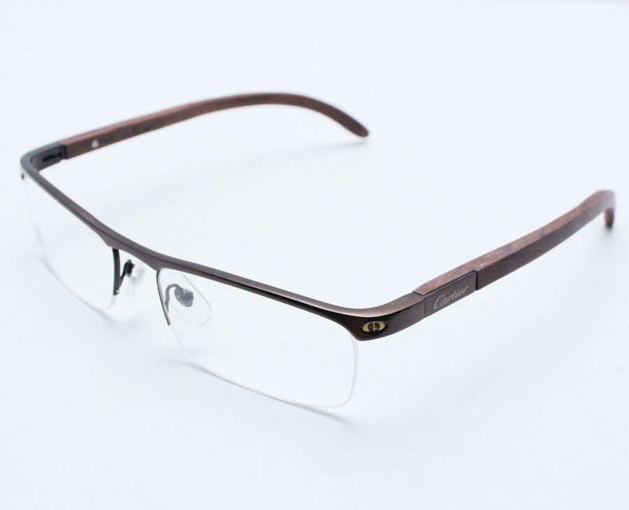 Fashion prescription glasses titanium & wood eyeglasses ...