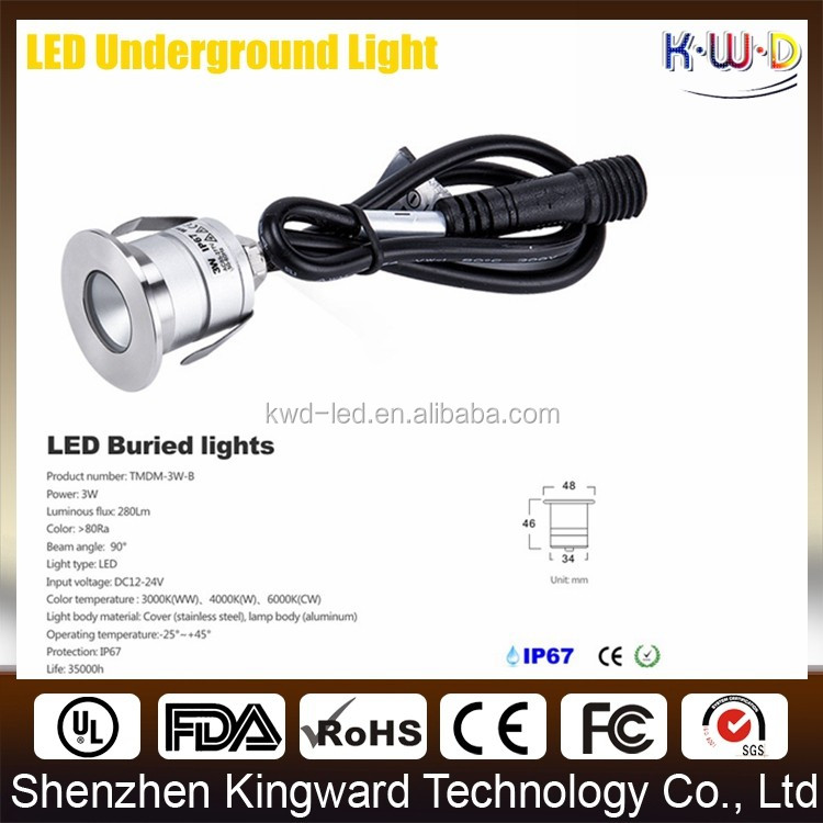 ミニ12ボルト24ボルト3ワット防水屋外水中ip68 ledプールライト仕入れ・メーカー・工場