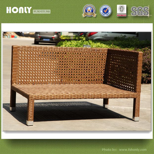 Colorful rattan corner sofa aluminium frame synthetic rattan corner sofas