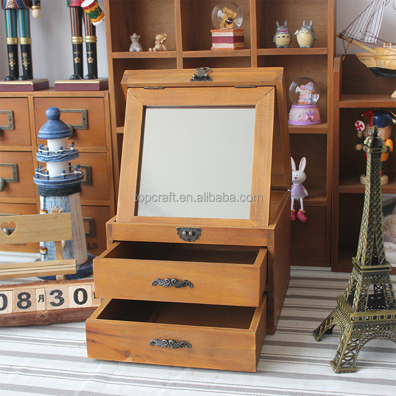2015 Design Your Own Mini Wood Chest 3 Drawers Jewelry Box For