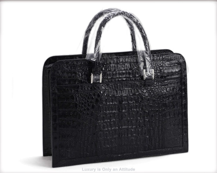 Luxury Leather Genuine Crocodile Leather Briefcase Men Clutch