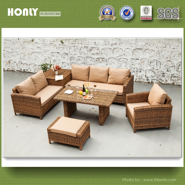 China outdoor metal magic rattan garden furniture rattan sofa sets