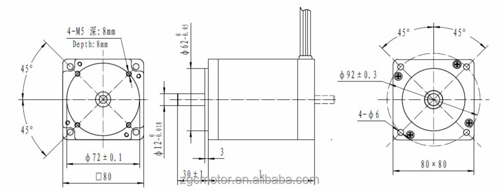 bldcモータ80mmdmw80124v480w3000rpmで極仕入れ・メーカー・工場