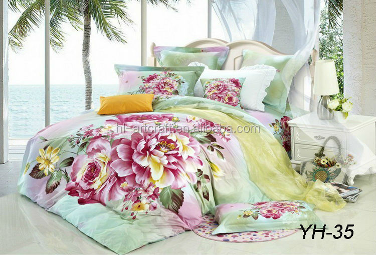 ロマンチックなデザイン紫チューリップ3d寝具セット卸問屋・仕入れ・卸・卸売り