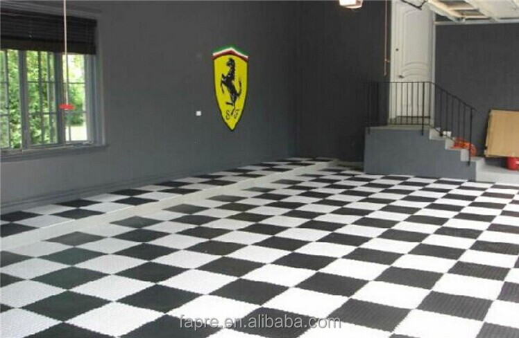 Interlocking Pvc Circle Stud Vinyl Garage Flooring Tiles Pvc Floor