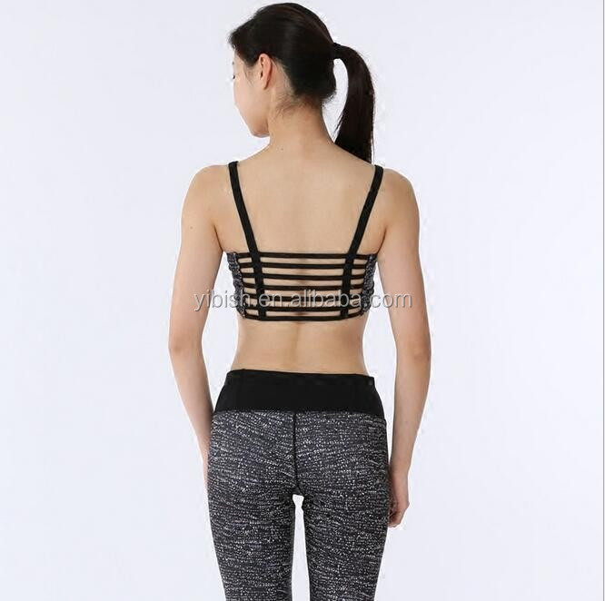 女性レーサーバックパッド入りフィットネススポーツブラジャーbralette # XJ0015仕入れ・メーカー・工場