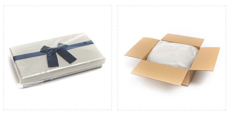 luxury rectangle paper gift box with ribbn for business