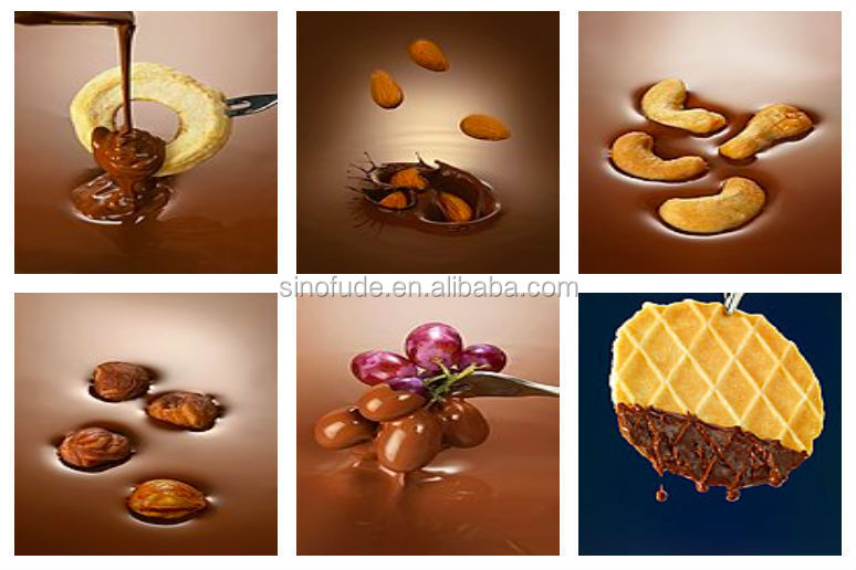 small chocolate enrober with cooling tunnel