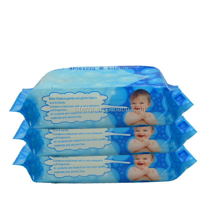 Welcome OEM/ODM 3bag economic pack baby wet wipes nonwovens Vitamin E and aloe baby wet wipe with ISO FDA SGS