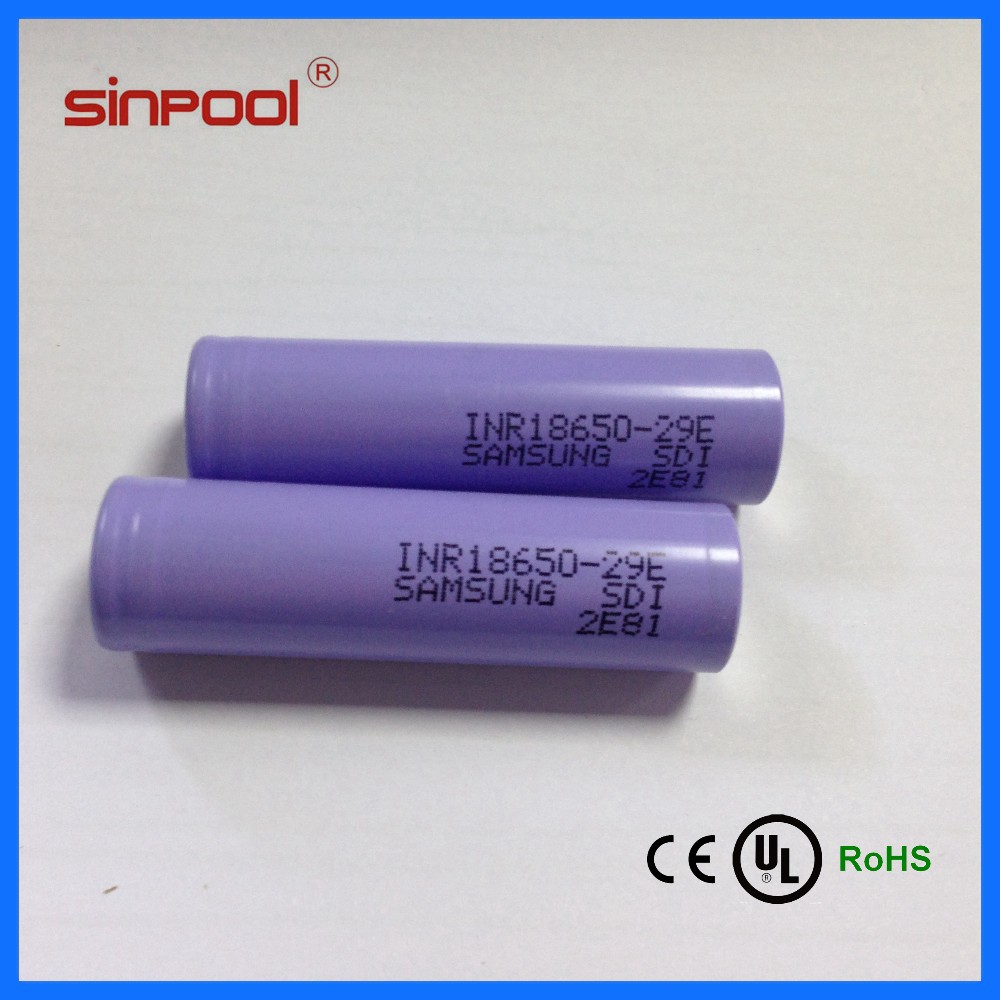 7v samsung inr18650-29e 2900mah original samsung sdi battery