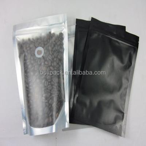 Custom printed matte suiface handling stand up aluminum foil tea bag with zipper