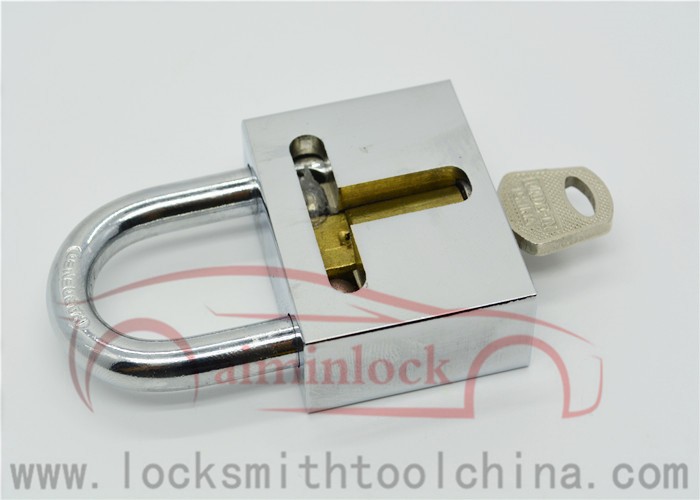 Silver Steel Spring Locksmith Training Practicing Locks+one key