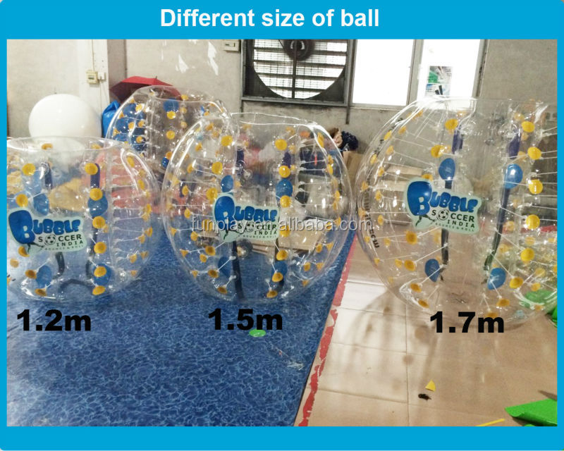 HI high quality Dia1.2m/1.5m&TPU/PVC bubble football, bubble ball