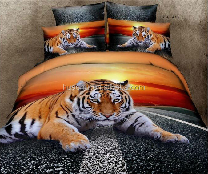 三次元の動物の最新の新しいデザイン2014年スクリーン印刷された寝具セット布団セット問屋・仕入れ・卸・卸売り