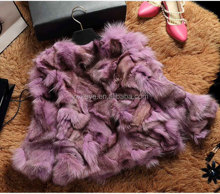 昇進のための冬のショートスタイル2015高品質フットrealキツネの毛皮のコート仕入れ・メーカー・工場