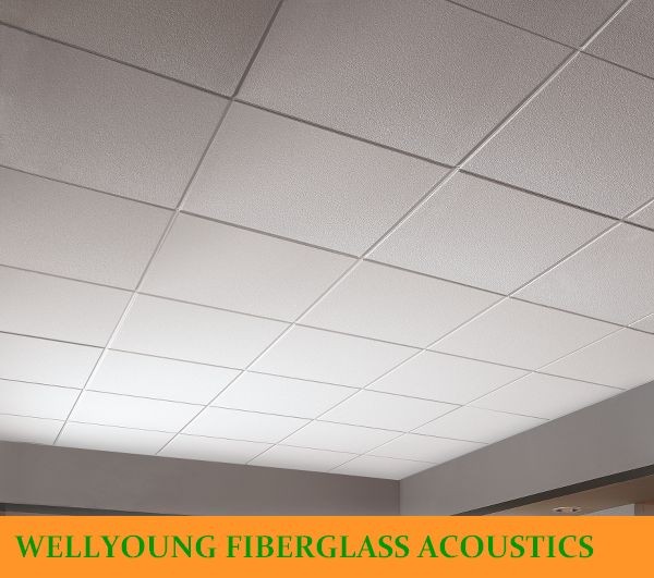 Wyy Fg01 154 China Glasswool Sound Absorbing Ceiling Tiles For