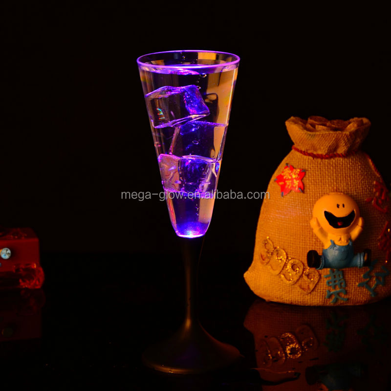 2014 new arrival light up bar used champagne flutes glass
