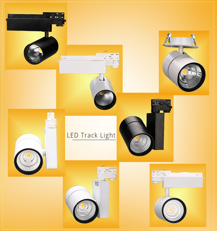 Ledトラックスポット35w4回路、 white/黒/銀完成したデザイン仕入れ・メーカー・工場