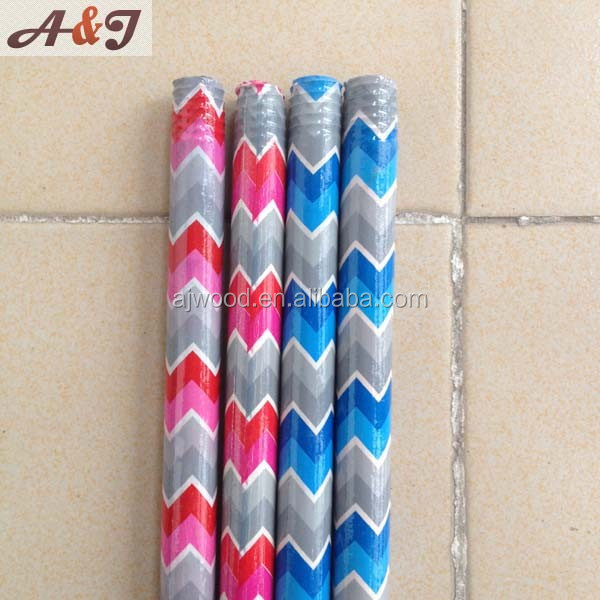 pvc coated celling broom stick wooden stick with long plastic hanger