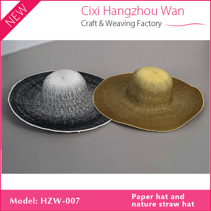 二色の広溢れた網のペーパー太陽の帽子か方法帽子またはバイザー問屋・仕入れ・卸・卸売り