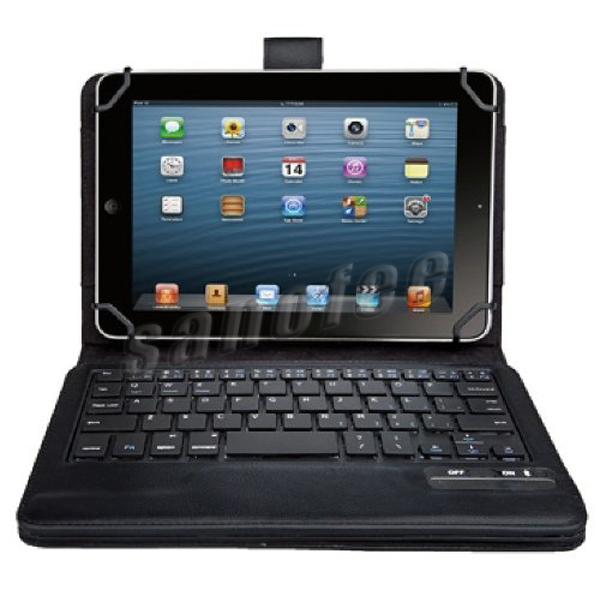 付きミニbluetoothキーボードワイヤレス取り外し可能な革のケースipad用空気問屋・仕入れ・卸・卸売り