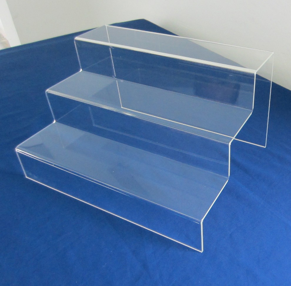 Clear Acrylic Display Riser With 3 Step,Lucite Tabletop Risers Buy