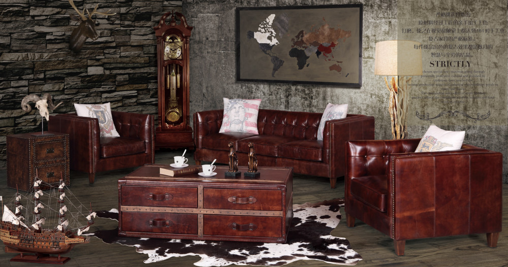 ヴィンテージアンティーク品質や家具革張りのソファ仕入れ・メーカー・工場