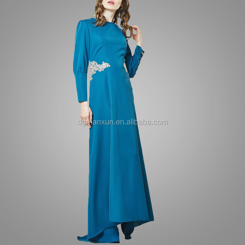 2017 Fashion muslim evening dresses lace applique islamic abayas modest turkey women dress (3).jpg