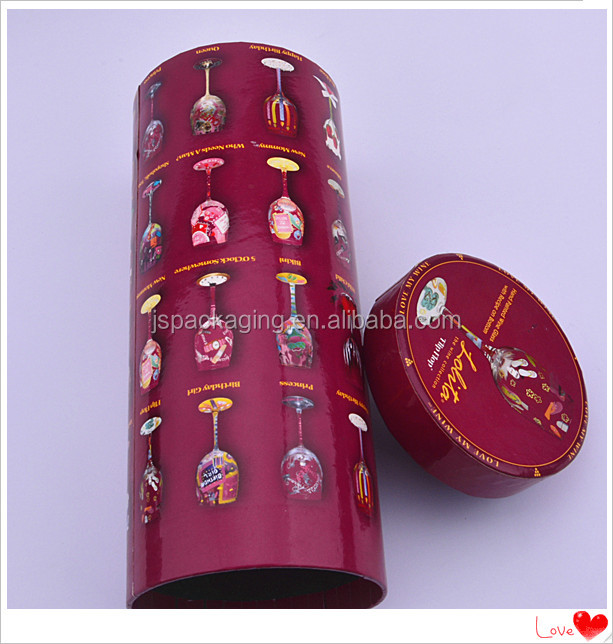 handmade paper can for wineglass, champagne glass packaging